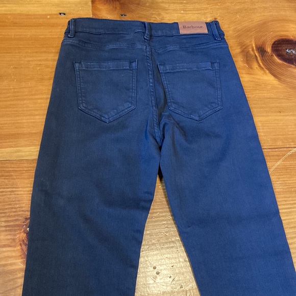 BARBOUR 2/4 Navy Essential Slim Jeggings Trousers Jeans Twill Stretch - Picture 4 of 14